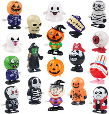 18 Pcs Halloween Wind up Toys for Kids, Assorted Novelty Jumping and Walking Clo