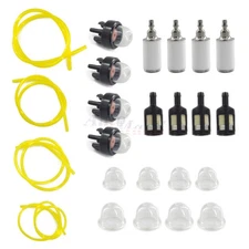 4 Sizes Tygon Fuel Filter Line Primer Bulb Kit Set For Poulan Weedeater Chainsaw