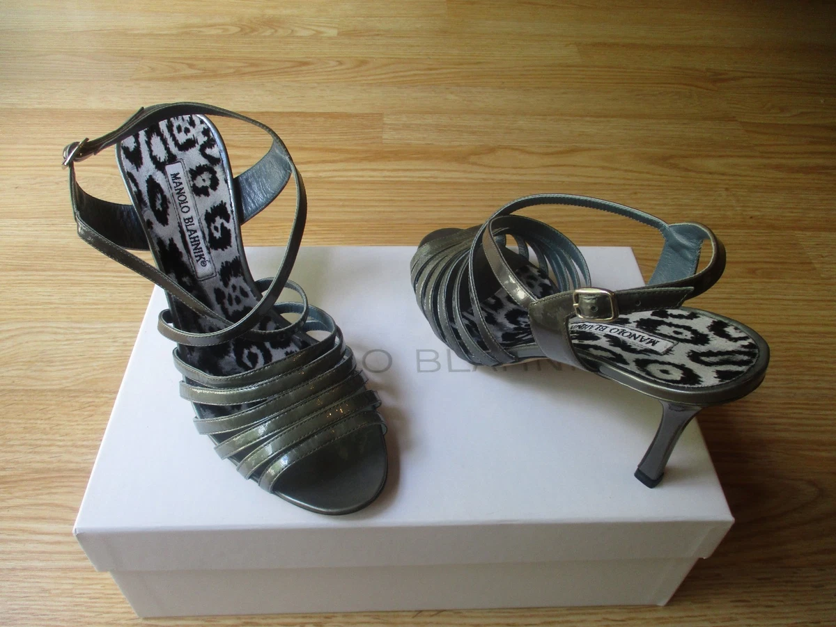 Manolo Blahnik Women's Animal Print Patent Leather Heels for Women