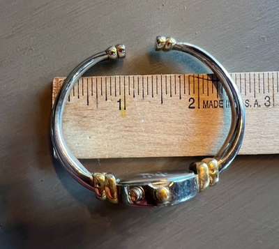 Anne Klein Two Tone Bangle Watch Vintage 1990s Minimalist  display picture 3