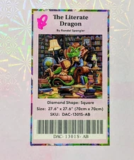 The Literate Dragon Diamond Art Club Painting Kit Randall Spangler Pls Read Disc