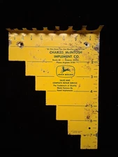 John Deer Metal Bolt Gauge Charles McIntosh Implement Co. Oreana IL.