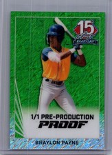 Braylon Payne 2025 Leaf National NSCC Baseball 1/1 Pre Production Proof