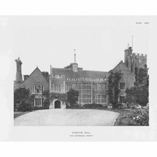 HORHAM HALL Entrance Front, Essex - Vintage Photographic Print 1929