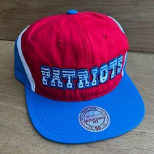 MITCHELL  NESS NFL NEW ENGLAND PATRIOTS RETRO WORDMARK SNAPBACK HAT NEW