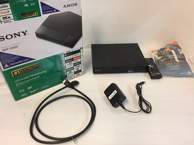 Sony BDP-S3500 Blu-ray Disc DVD Player Built-in Wi-Fi Streaming Remote HDMI