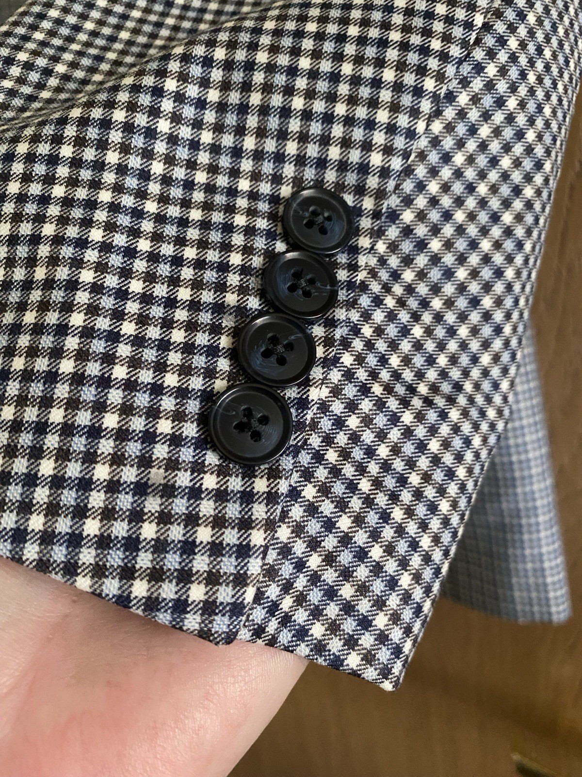 PETER MILLAR Multi Tiny Check Wool Blazer / Sport… - image 3