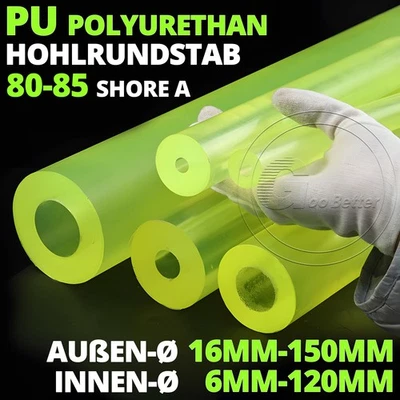 Polyurethan-Stab Stange PU Hohlrundstab Ø 16mm-150mm Hohlstab 80-85 Shore A - Bild 1 von 4