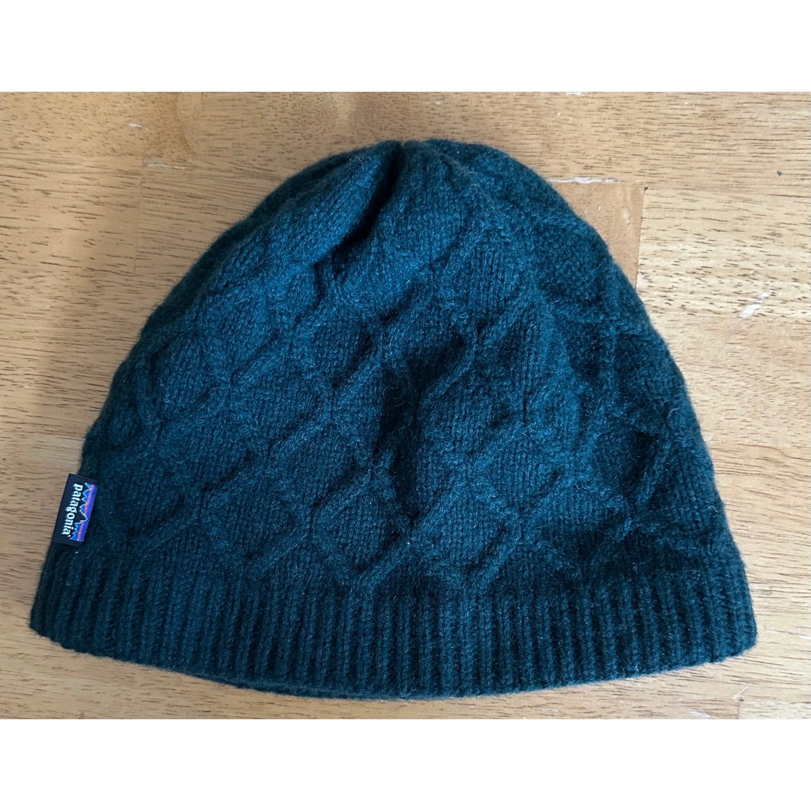 Patagonia Women's Honeycomb Knit Beanie Fleece Green Teal Lined One Size