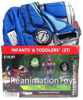 Transformers Optimus Prime Jumpsuit Costume w/Muscles & Mask 2T NEW