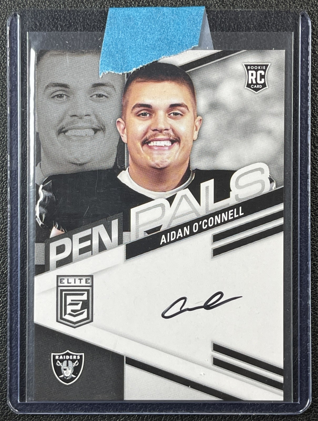 AIDAN O'CONNELL 2023 PANINI DONRUSS ELITE #PPAOC PEN PALS ROOKIE RC AUTO RAIDERS