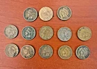 Lot of 13 Indian Head pennies  mix 1883 and forward - common dates- set 4