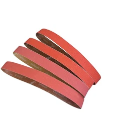 4 Pack 2x42 Inch Ceramic Sanding Belts, 40, 60, 80, 120 Grit, Metal Grinding