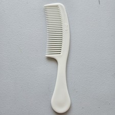 Goody Unbreakable Super Retro Vintage 6" White Comb 1980s 1990s Preowned
