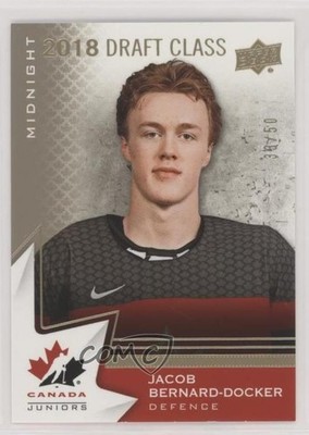 2020 Upper Deck Team Canada Juniors Midnight 33/50 Jacob Bernard-Docker #87 ey6