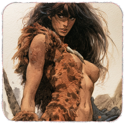 Killer CAVEWOMAN Ltd. Ed. Signed and Numbered Giclee #2 of 30 BUDD ROOT