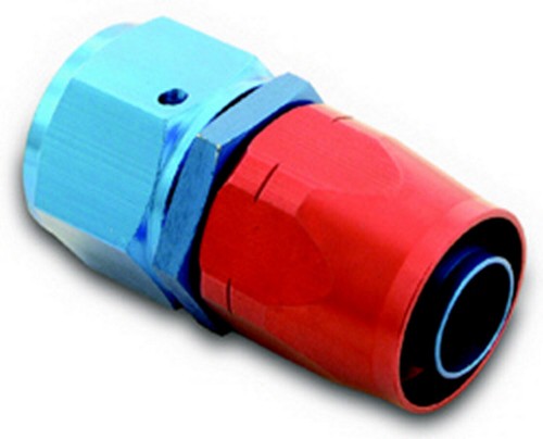 A-1 00004 Fitting Hose End 200 Straight 4AN Hose to 4AN FM Aluminum Blue/Red