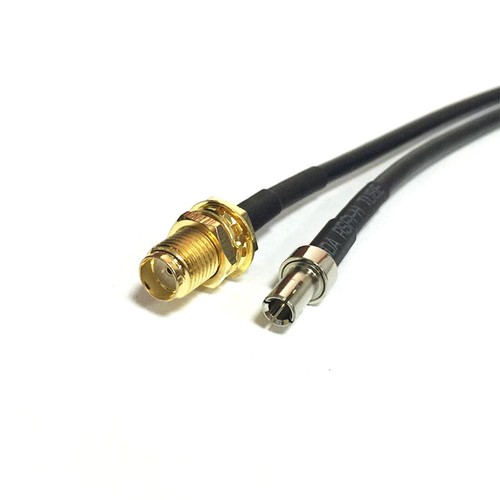 SMA female nut to TS9 male Straight Pigtail cable RG174 20cm 8" for ZTE MF622 - Picture 2 of 6