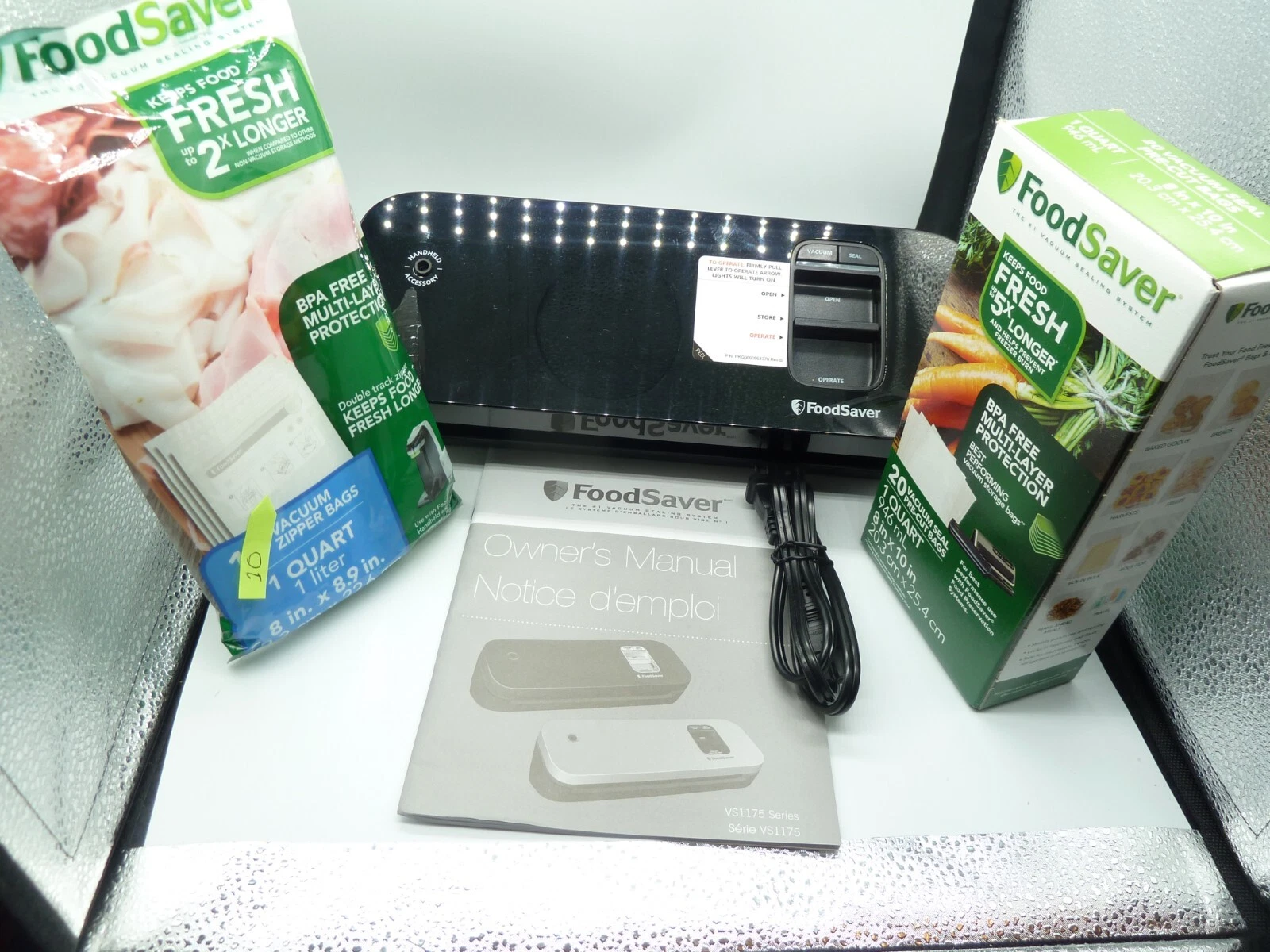 FoodSaver VS1110 Space Saving Compact Food Vacuum Sealer Machine,BLACK