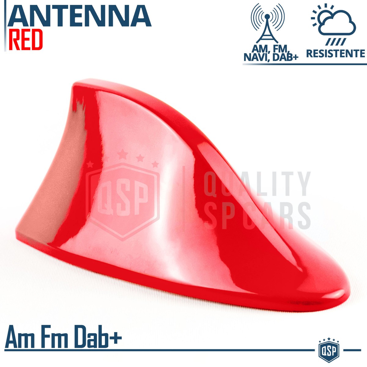 Antenna SHARK universale PINNA SQUALO tetto auto segnale radio tuning NERO AM/FM