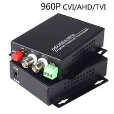 2CH Video Data Fiber Optical Media Converters For 720P 960P HD CCTV CVI TVI AHD