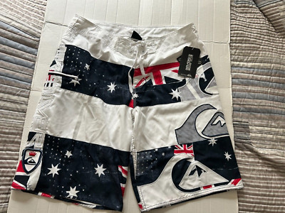 QUICKSILVER AUSTRALIAN SIZE 36 DELUXE STRETCH SUPERSUEDE SWIM/BOARDSHORTS