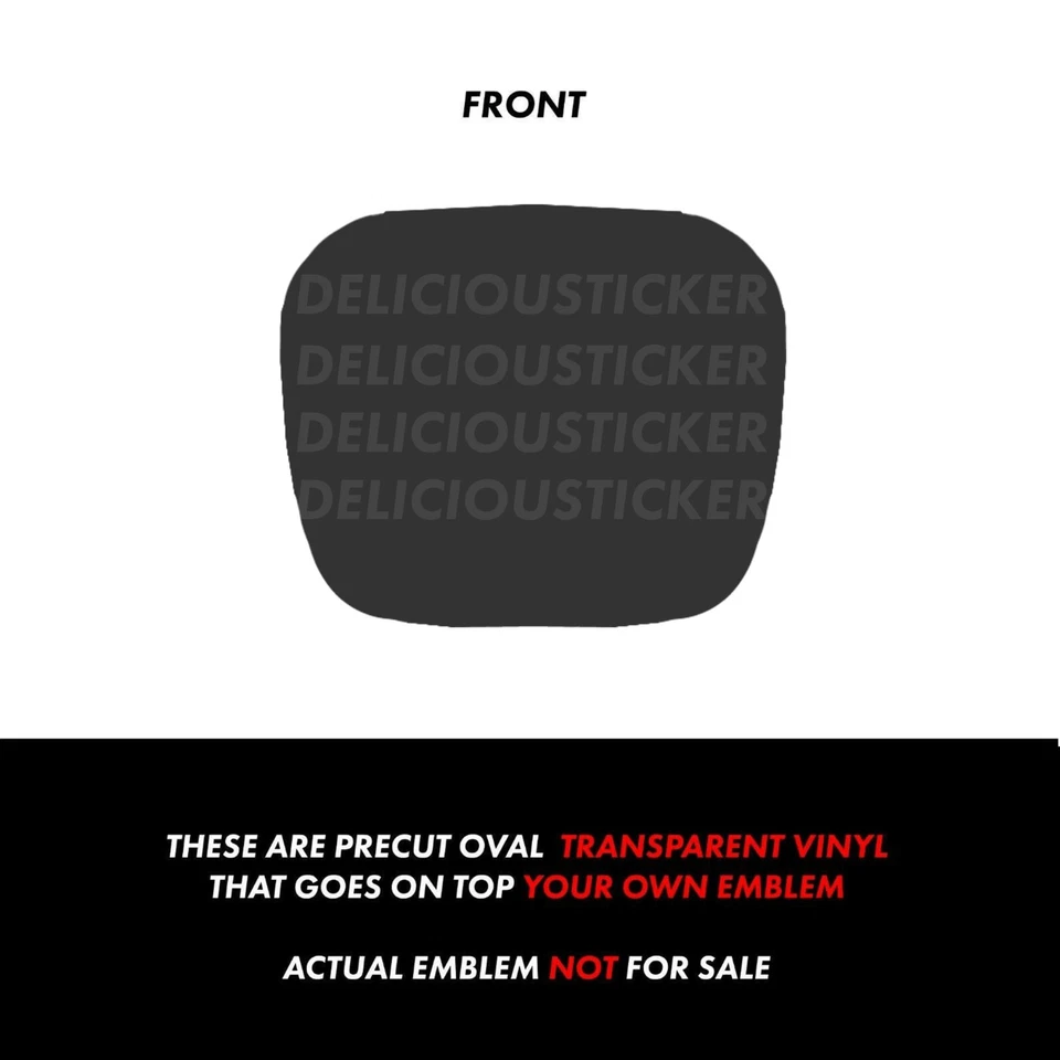 For 2019-2025 Honda Passport Front Tint Vinyl on Emblem PreCut Dark Smoke Decal - Image 3 of 4