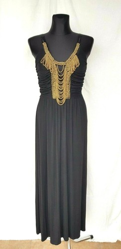 Lipsy Black Maxi Dress 14 Long 
