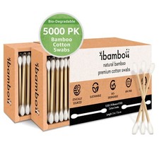 Ibambo Bamboo Cotton Swabs - 5000 Pack, for Beauty  Personal Care
