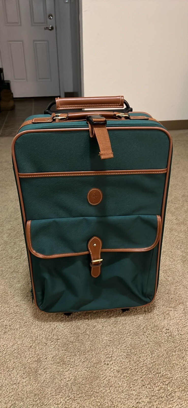 Vintage Polo Ralph Lauren Canvas Luggage CarryOn Rolling Suitcase eBay