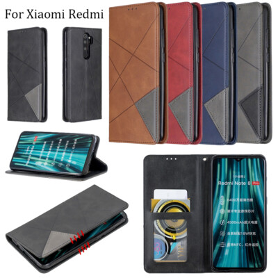 Für Xiaomi Redmi Note 9 8T 8 7 Pro HandyHüll Schutz Leder Magnetisch Brieftasche