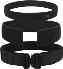KRYDEX Tactical Battle Belt 2 Inch Quick Release MOLLE Combat Belt with Inner Be