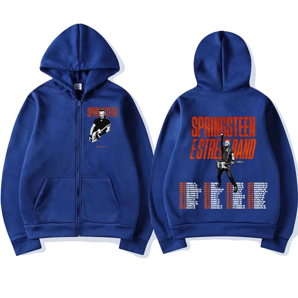 Bruce Springsteen and E Street Rock Band 2024 Tour Zipper Zip-up Hoodie