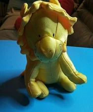Vintage Kellytoy Bubblegum Friends Squishy Yellow Lion Stuffed Animal Doll