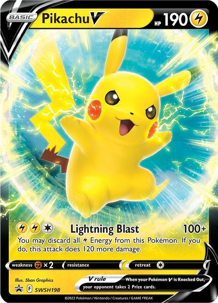 Pikachu V SWSH198 - Ultra Rare Holo Promo Pokemon Card - Near Mint (NM)