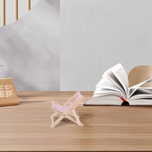 Sturdy Beach Chair Phone Holder Wood Canvas Beach Chair Decor Cell Phone Holder - 第 4/12 張圖片