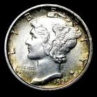 1920-D Mercury Dime Silver ---- Gem BU FB Coin ---- #644S
