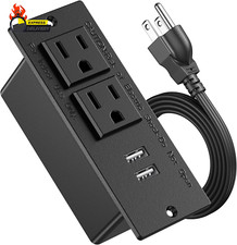 Conference Recessed Power Strip Socket 9.8Ft Cord,Furniture Flush Mount Charging