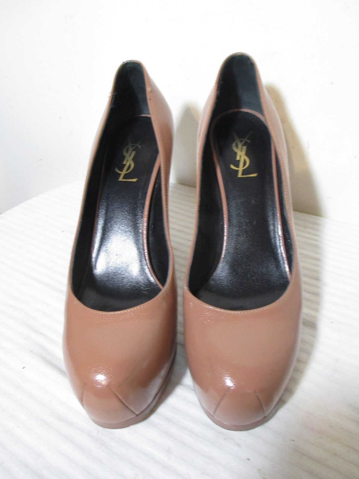 POMPE TRIBTOO IN PELLE NUDA YVES SAINT LAURENT YSL TAGLIA 381⁄2 US 8
