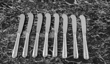 8 Individual Butter Knives / Spreaders Sterling Silver Towle Rambler Rose