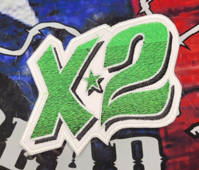 EMBROIDERED X2 KAWASAKI PATCH (Please Read Ad)