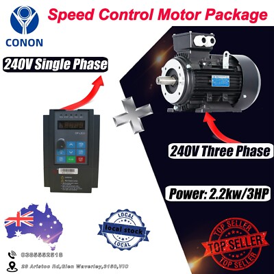 Single-phase speed control kit 2.2kw Three phase motor B14/B34 flange mounting