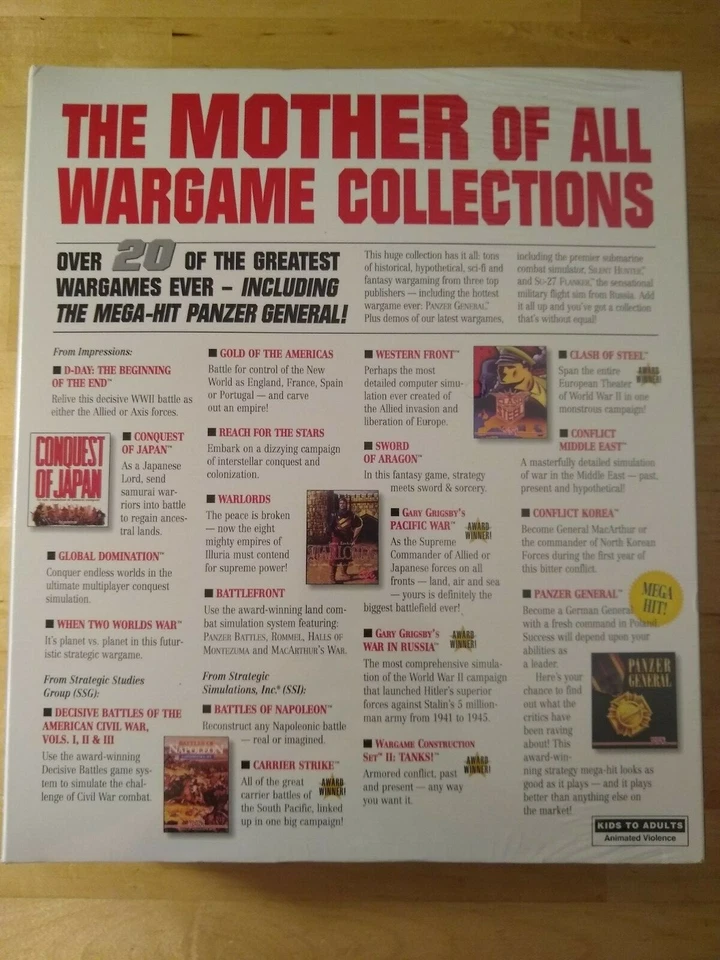 BRAND NEW SEALED TWENTY 20 WARGAME CLASSICS & DEMOS SSI for Windows IBM PC/DOS  - Image 2 of 4