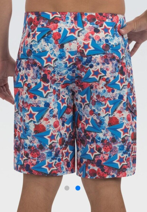 Dolfin Uglies Liberty Board Short Mens M 9" Cargo Pocket Swim Patriotic USA New