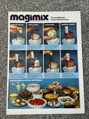 Rare Vintage Original 1978 Magazine Advert Picture Art Magimix Ad 70's