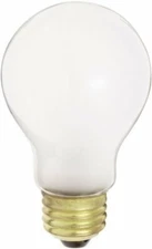 Satco S3950 25 Watt Frosted A19 Standard Household Light Bulbs - 2 per Package