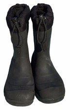 KAMIK SNOW BOOTS KIDS SIZE 1 BLACK SNOBUSTER INSULATED WATERPROOF WINTER EUC