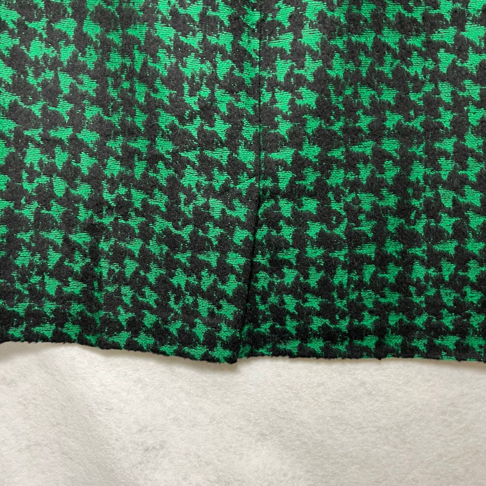 Talbots Houndstooth Green Black Gradient Wool Ble… - image 6