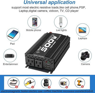 Inverter onda sinusoidale con priorità di rete 500W Carbest