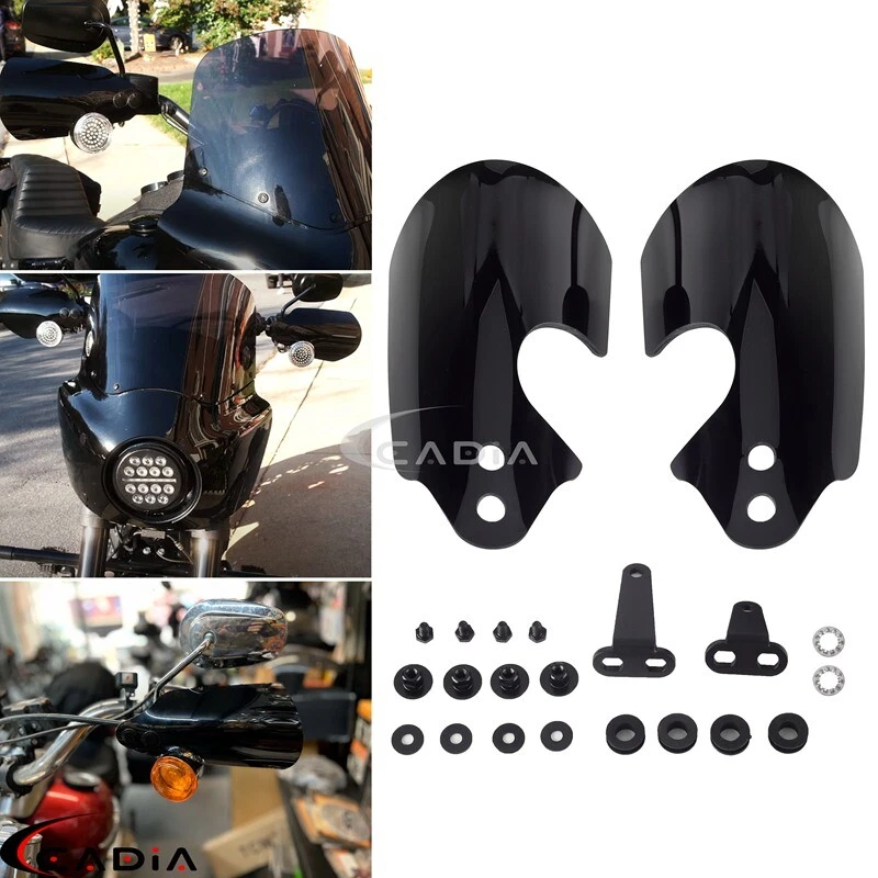 Handguard Protector Kit For Harley Dyna Fat Bob FXDF Wide Glide FXDWG Road King - Image 2 of 4
